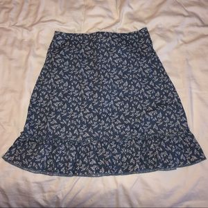 Blue Floral Skirt